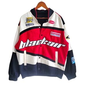 Blackair Moto Motorcycle Jacket Black Red Mens Medium